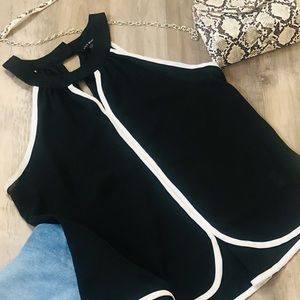 Black and White Dress Top